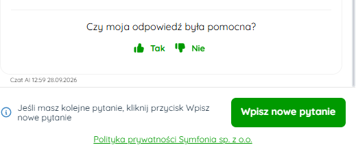 Okno: Czy moja odpowiedź była pomocna